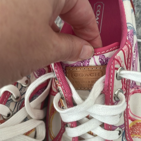 Coach multicolored Barrett canvas/leather sneaker. Size 7 - Picture 4 of 6